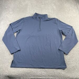 Under Armour Sweatshirt Mens 2XL XXL Grey Blue Performance Quarter Zip Pullover‎